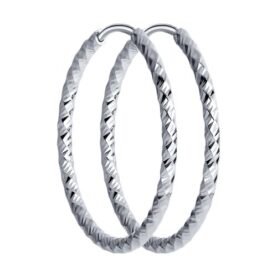 Silver earrings, 25mm