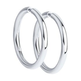 Silver earrings, 10mm