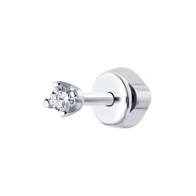 Silver mono-earring