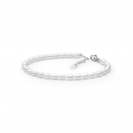 Silver bracelet with pearls