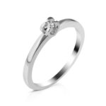 Silver ring with diamonds
