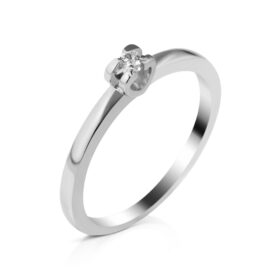 Silver ring with diamonds
