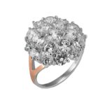 Silver ring with synthetic stones