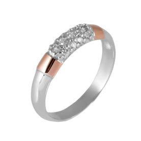 Silver ring with synthetic stones