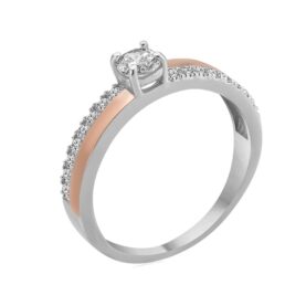 Silver ring with synthetic stones