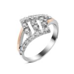 Silver ring with synthetic stones