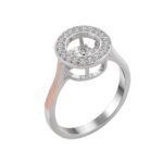 Silver ring with synthetic stones