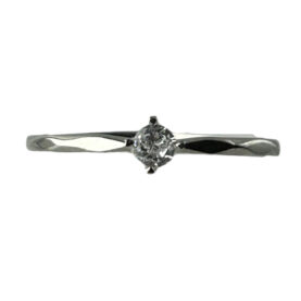Silver ring with synthetic stones