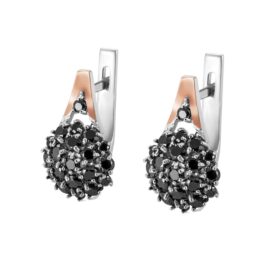 Silver earrings with synthetic stones