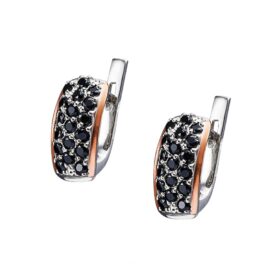 Silver earrings with synthetic stones