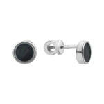 Silver earrings with mother-of-pearl