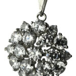 Silver pendant with synthetic stones