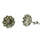 Silver earrings-studs Flower