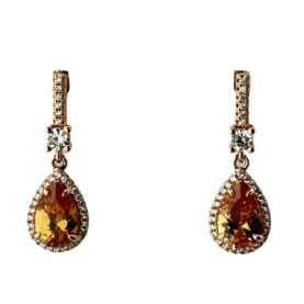 Stella jewelry gold-plated silver earrings with synthetic stones