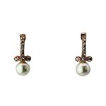 Stella jewelry gold-plated silver earrings with synthetic stones