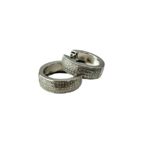 Stella jewelry rhodium silver earrings with synthetic stones