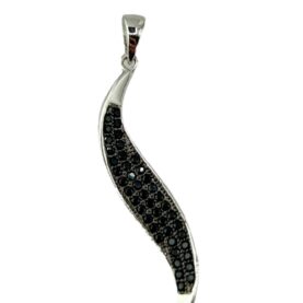 Stella jewelry rhodium silver pendant with synthetic stones