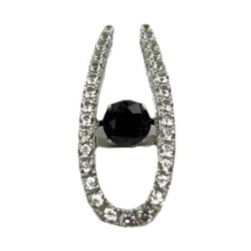 Stella jewelry rhodium silver pendant with synthetic stones