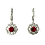 Stella jewelry rodēta sudraba auskari ar sintezētiem akmeņiem