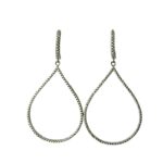 Stella jewelry rhodium silver earrings with synthetic stones