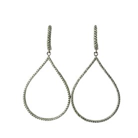 Stella jewelry rhodium silver earrings with synthetic stones