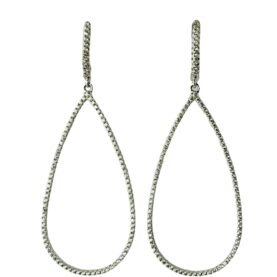 Stella jewelry rhodium silver earrings with synthetic stones