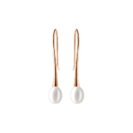 Gold-plated silver earrings with pearls