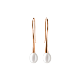Gold-plated silver earrings with pearls