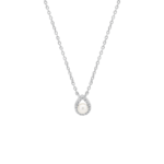 Silver necklace with pearls